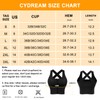 CYDREAM Zip Front Longline Sports Bras for Women Padded Crop