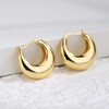 Huge Tomato Chunky Gold Hoop Earrings 18K Gold Plated Hoop
