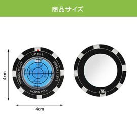 BTtime Golf Marker, Leveling Device, Round Level for Putting, High Precision Golf Putter Assistance, Level, Inclination Meter, Multifunctional, Golf Marker, For Putter Practice, Fashionable, Golf