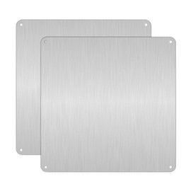 2tlg. Leere Schilder Aluminiumschild DIY Tafel für Etikettierung, Siebdruck, Laserdruck(Silber, 20x20)