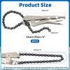 Glarks 2Pcs 9" Locking Chain Clamp with 20" Chain, Heavy-Duty