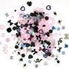 500Pcs 3D Mixed Pink Pearls Nail Charms Acrylic Multi Shapes