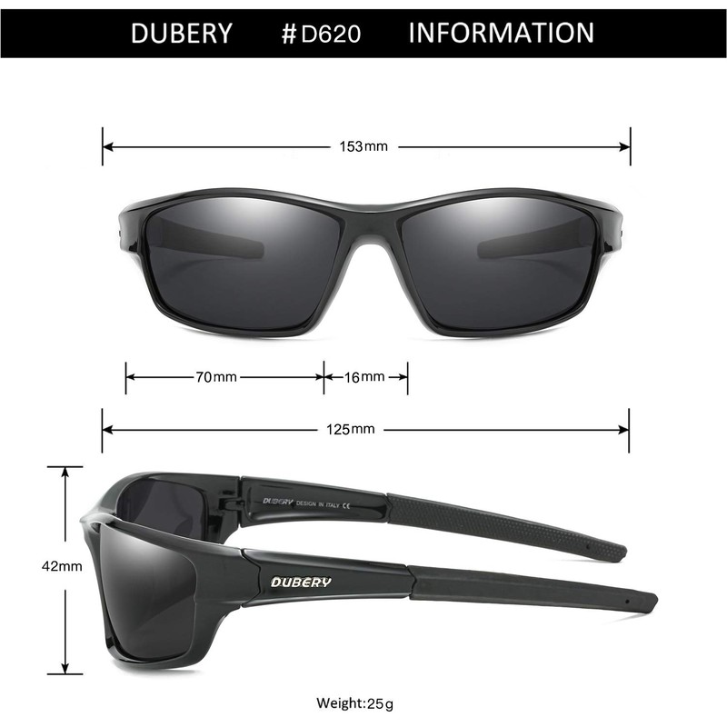 DUBERY Sport Polarized Sunglasses for Men UV Protection Driving Fishing