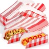 Havawish 120 Pack Checkered Hot Dog Trays Disposable Corn Dogs
