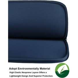 Laptop Sleeve 17 inch, Resistant Neoprene Laptop Sleeve/Notebook Computer Pocket Case/Tablet Briefcase Carrying Bag Compatible for Asus/Dell/Fujitsu/HP/Sony/Acer - (Dark Blue)