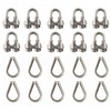 PDETVEO 10PCS 1/4" Wire Rope Clamps, M6 Wire Rope Cable