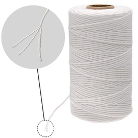 G2PLUS 200M White Cotton String Twine -2MM Craft Cotton Cord - Cotton Butchers Thread Twine Perfect for Cooking, DIY Crafts and Handmade