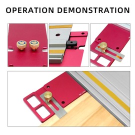 220MM Right Angle Circle Saw Guide Rail Positioning Plate 90 Degree Aluminum Alloy Electric Circular Saw Track Angle Stop for Woodworking Engraving Machine Angle Cutting