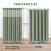 eachope No Hook Waffle Weave Shower Curtain with Snap-in Fabric