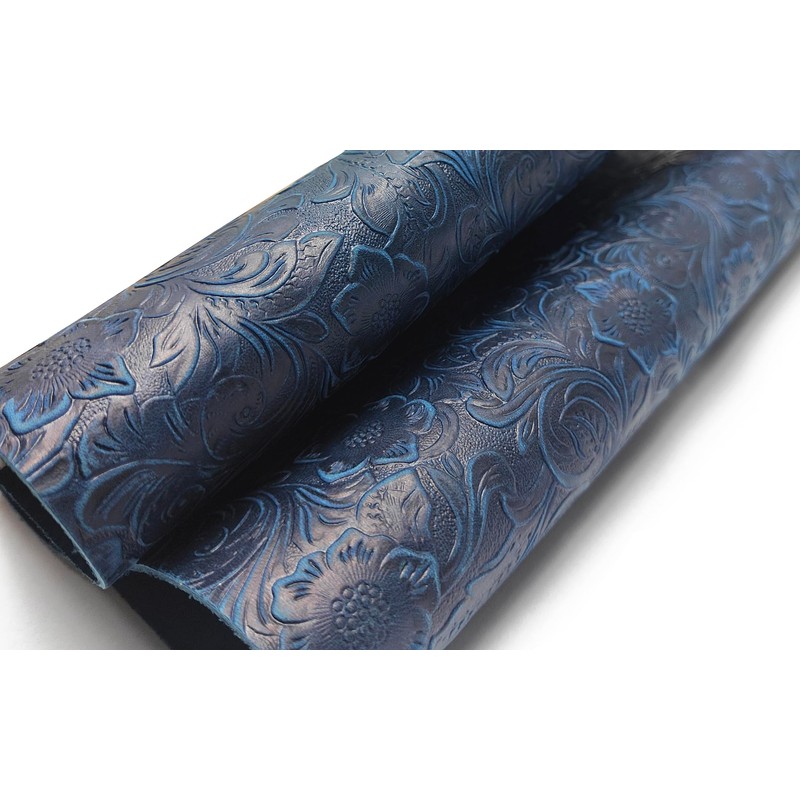 DOQN Bump Texture Genuine Leather Sheets Plain Geometric Pattern Printed
