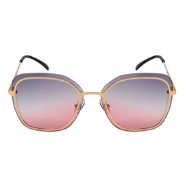 EDGEIWEAR Womens Fashion Designer Inspired Rimless Sunglasses Flat Mirroed Lens UV Protection 3205-FLREV-2 (G.gypk)