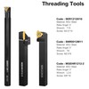 Lathe Turning Tool Kit, 7pcs 1/2'' Indexable Metal Lathe Tool