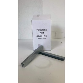 71 Series 22 Gauge 3/8" Crown Galvanized Fine Wire Upholstery Staples 10,000 Pcs/Box 7114 = 14 mm = 9/16" Length (20)