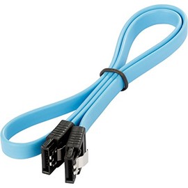 POPPSTAR 1x SATA 3 HDD SSD cable with clip straight, up to 6 Gbps, 0.5 m (19,7 inch), blue
