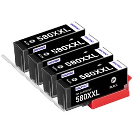 SINOPRINT PGI-580 XXL PGBK Printer Cartridges for 580 Black Compatible with TR8550 TS6150 TR7550 TS8150 TR8500 TS6250 TS6351 TS8151 TS705 TS8251 TS8250 TS6350 TS880 350 (4 PGBK)