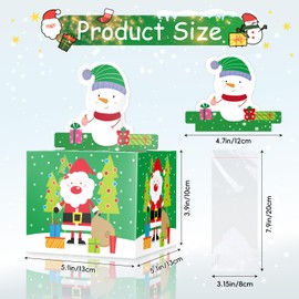 Linelglobal Christmas Money Box for Cash Gift Pull Out, Christmas Money Holder for Kids Adults - Green