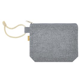 Recycled Cotton Toiletry Bag Colourful 21.5 x 16.9 x 5 cm Drawstring Toiletry Bag, black, casual