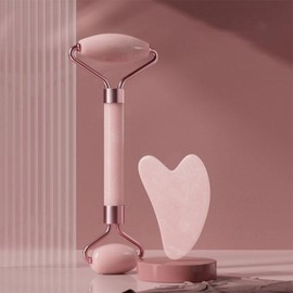 Facial Massage V-Roller + Gua Sha Package