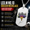 XIVEKD 6Pcs World Cup Leo.M No.10 Stuff, Soccer Bracelets Necklace