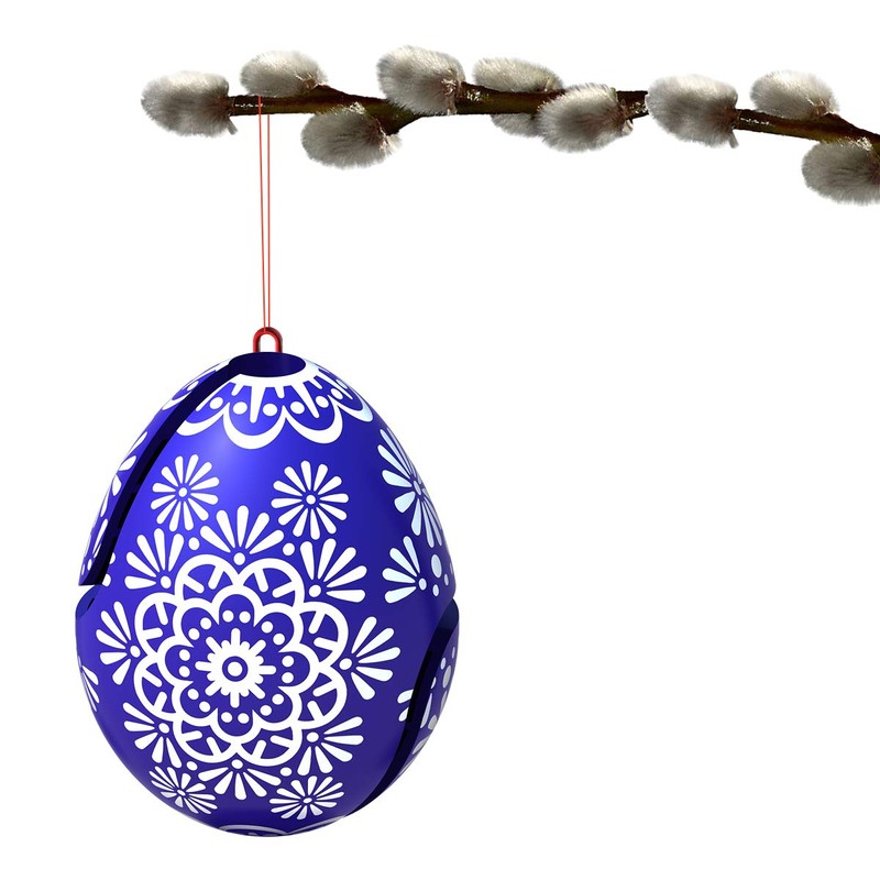 Easter Egg Blue: 3D Maze Puzzle, Surprise Toy for Egg