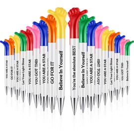 60 Pieces Inspirational Quotes Thumbs up Pens Motivational Messages Pen Cute Hand Gesture Pens Encouraging Presents for Appreciation Party (Classic)