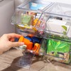Yerliker 12 Pcs Clear Plastic Storage Bins with Lids Large