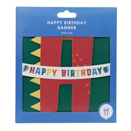 Talking Tables Happy Birthday banner for Girls or boy’s Birthday Party, recyclable packaging, ecofriendly