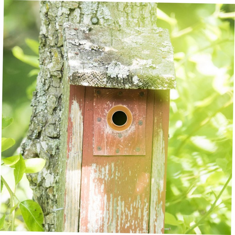 BUGUUYO 10pcs Durable Birdhouse Hole Protector Round Predator Guard for