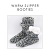 DICUIRD Women's Booties Slippers Fuzzy Lined Slipper Boots with Grippers