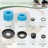 YELARXI Skateboard Bushings, Skateboard Truck Rebuild Long-Board Kit Bushings Washers