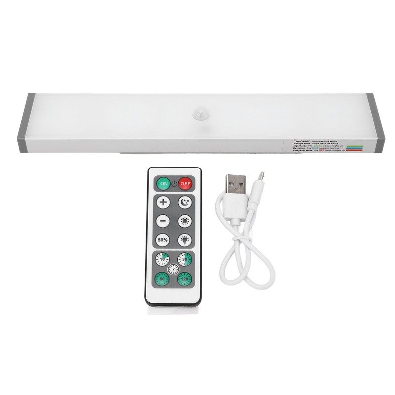 Motion Sensor Light LED Under Cabinet Closet Lighting USB Rechargeable