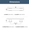 FRANKLIN BRASS Tiered Foot (10-Pack) Cabinet Handles 3" Hole Center