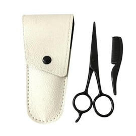 Beaupretty 3pcs Stainless Steel Beard Scissors Set Mustache Trimming Kit for Men Cutting Scissors Grooming Shears for Barbershop Home Use