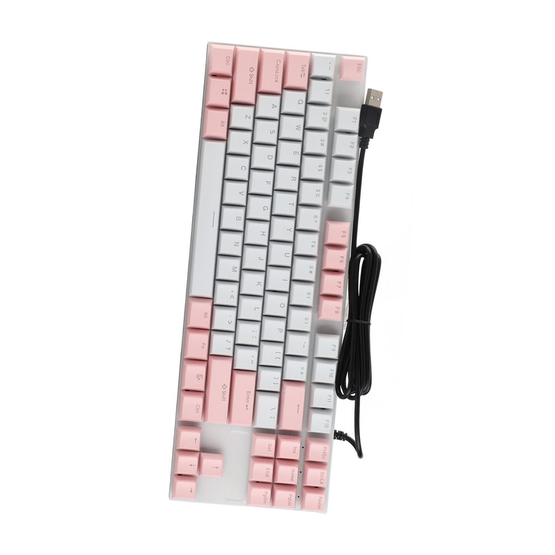 Mechanical Keyboard 87 Keys Blue Switch Ergonomic Multicolor Backlight Design