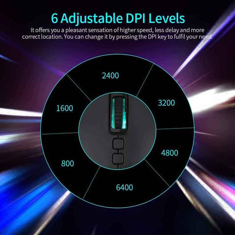 Gaming Mouse Ergonomic Design RGB Backlit USB Wired Plug and