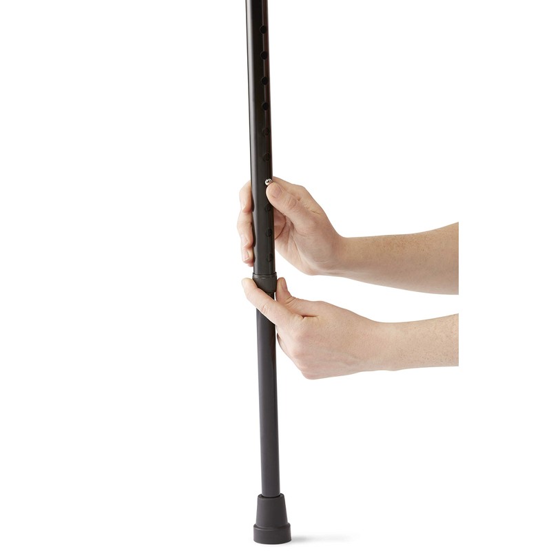 Medline Offset Handle Canes with Comfortable Foam Grip, Black, Lightweight
