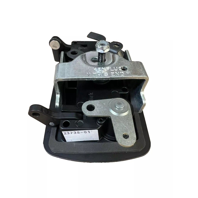 TriMark RV Door Lock 23738-01 Black Paddle Handle 2 Keys