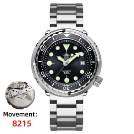 ADDIESDIVE 44.5 MM Scuba Dive Watch 8215 Movement Diver 300 M Waterpoof Sapphire Crystal Analog Luminous Date Display Mens Automatic Watch