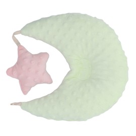 Baby Shaping Pillow Prevent Flat Head Comfortable Cotton Nursing Pillow for Infant Newborn Light Green