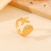 Bohemian Style Starfish Shell Opening Adjustable Finger Ring for Women