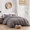 LANE LINEN Single Duvet Cover Set Grey - Pre Washed
