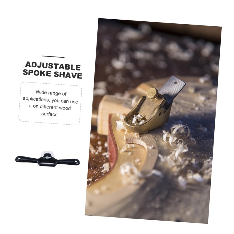 TEHAUX 2 Pieces Adjustable Spokeshave with Flat Base Metal Trimming
