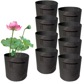 8Pack Lily Plant Pots for Pond, Thickened Nonwoven Plant Fabric Pots with Handles, Durable Breathe Reusable Fabric Plant Bags for Aquatic Plants, Potato, Carrot, Onion, Flower