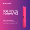 STALEKS Slanted Plastic Nail File, Straight (Base) SPBE-20s, Pink