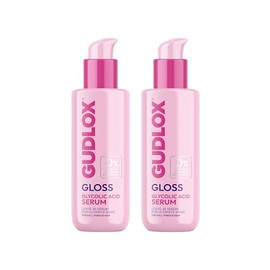 Gudlox Hair Gloss Serum with Glycolic Acid, Heat Protection, Shine Treatment, 150ml 2-Pack