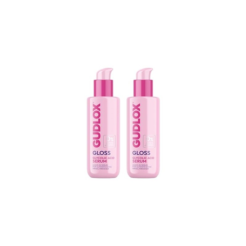 Gudlox Hair Gloss Serum with Glycolic Acid, Heat Protection, Shine