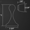 Solid Mental Magnetic Door Stop, Wall Mounted, Oil Rubbed Bronze