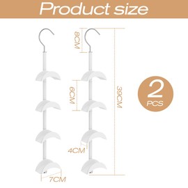 RANJIMA Pack of 2 Handbag Hangers Hook Cupboard 360° Rotating Bag Holder Wardrobe Multifunctional Handbags Storage Hanger Organiser for Ties, Bags, Belts, Scarves