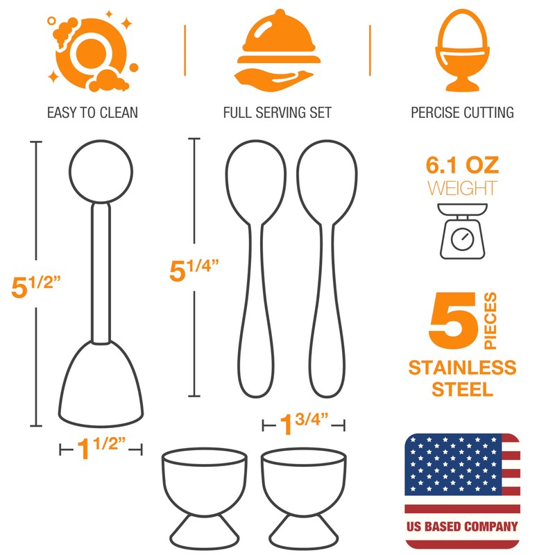 Eparé Egg Topper Cutter Set – Stainless Steel Egg Cracker