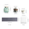 Floral-Themed Portable Tea Set, 1 Ceramic Teapot and 3 Mini